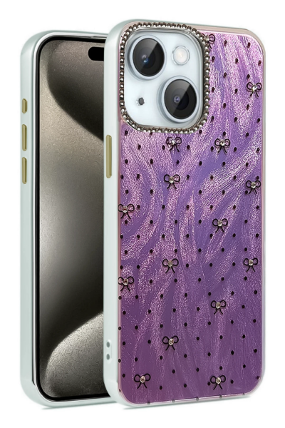 Newface iPhone 15 Kılıf Blade Aynalı Desenli Kapak - Desen 2 resmi