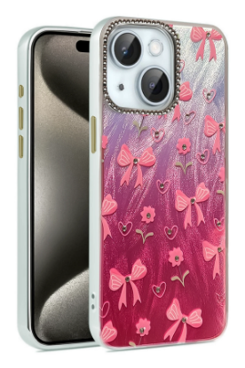 Newface iPhone 15 Kılıf Blade Aynalı Desenli Kapak - Desen 3 resmi