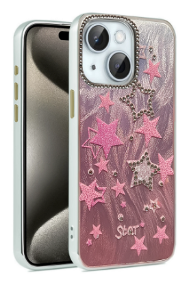 Newface iPhone 15 Kılıf Blade Aynalı Desenli Kapak - Desen 7 resmi