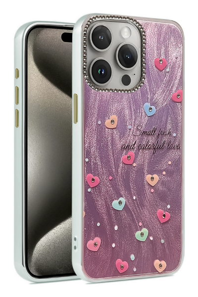 Newface iPhone 15 Pro Max Kılıf Blade Aynalı Desenli Kapak - Desen 8 resmi