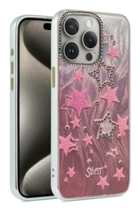 Newface iPhone 15 Pro Kılıf Blade Aynalı Desenli Kapak - Desen 7 resmi