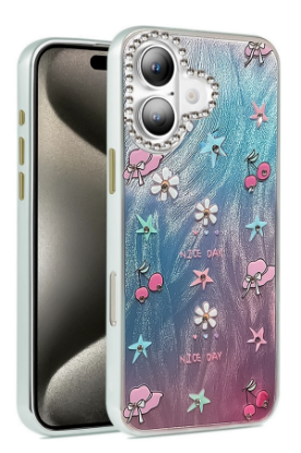 Newface iPhone 16 Kılıf Blade Aynalı Desenli Kapak - Desen 4 resmi