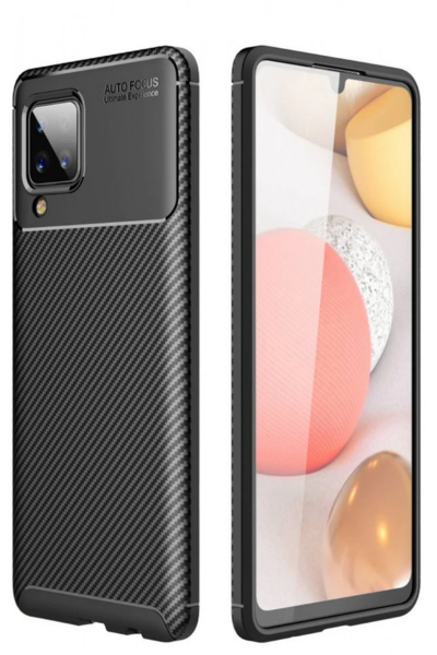 Newface Samsung Galaxy M33 Kılıf Auto Focus Karbon Kapak - Siyah resmi