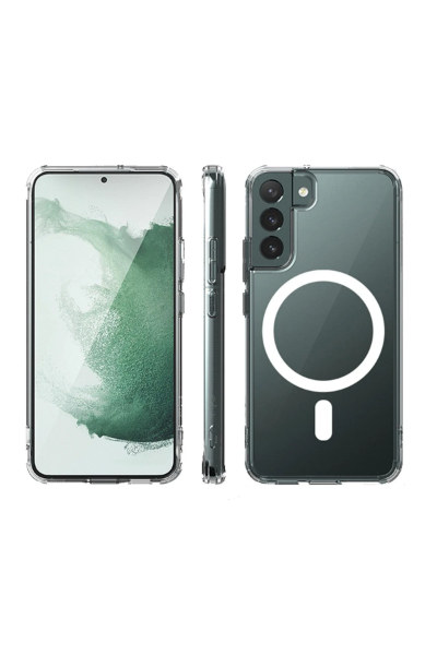 Newface Samsung Galaxy S22 Plus Kılıf Magneticsafe Şeffaf Silikon - Şeffaf resmi
