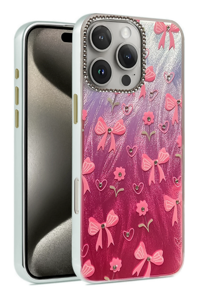 Newface iPhone 16 Pro Max Kılıf Blade Aynalı Desenli Kapak - Desen 3 resmi