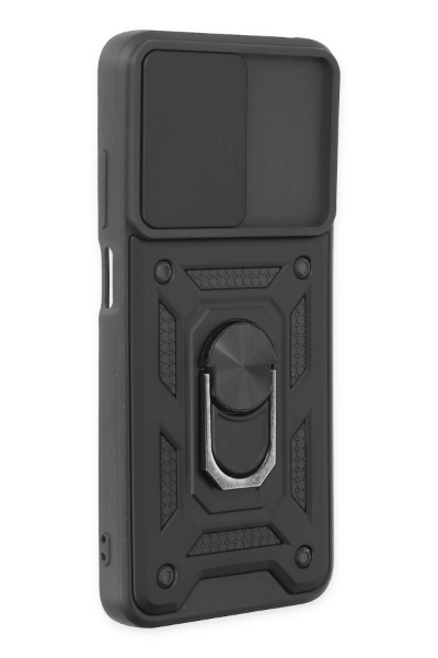 Newface Xiaomi Redmi 10 2022 Kılıf Pars Lens Yüzüklü Silikon - Siyah resmi