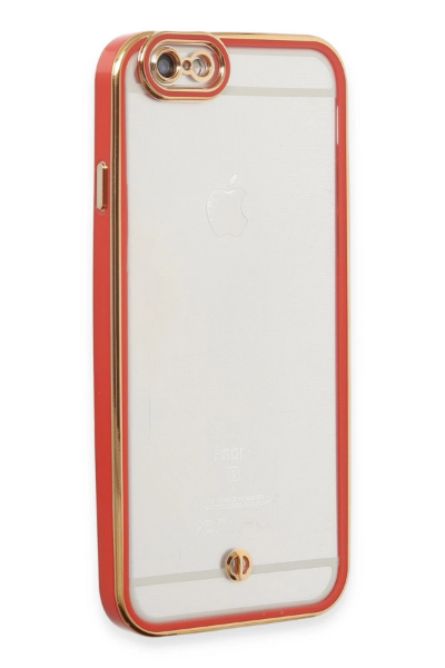 Newface iPhone 6 Kılıf Liva Lens Silikon - Kırmızı resmi