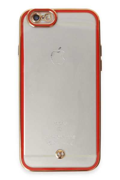 Newface iPhone 6 Kılıf Liva Lens Silikon - Kırmızı resmi