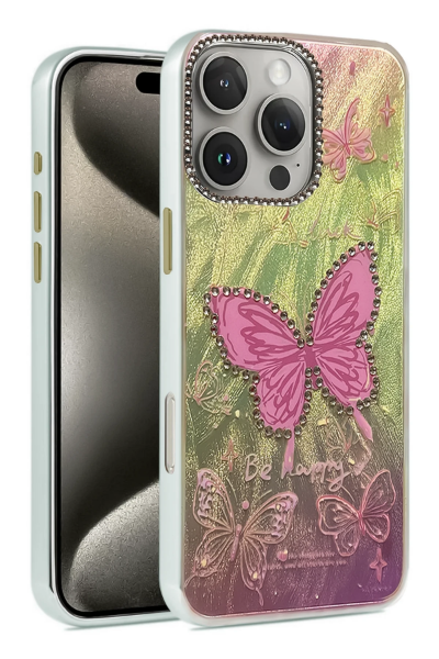 Newface iPhone 16 Pro Max Kılıf Blade Aynalı Desenli Kapak - Desen 5 resmi