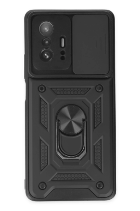Newface Xiaomi Mi 11T Pro Kılıf Pars Lens Yüzüklü Silikon - Siyah resmi