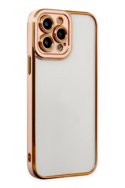 Newface iPhone 13 Pro Kılıf Liva Lens Silikon - Rose resmi