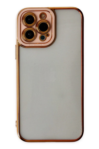 Newface iPhone 13 Pro Kılıf Liva Lens Silikon - Rose resmi