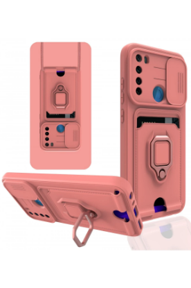 Newface Xiaomi Redmi Note 8 Kılıf Zuma Kartvizitli Yüzüklü Silikon - Pembe resmi