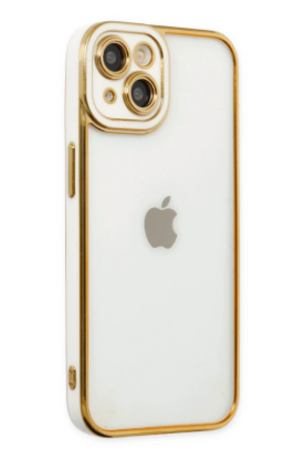 Newface iPhone 14 Plus Kılıf Liva Lens Silikon - Beyaz resmi