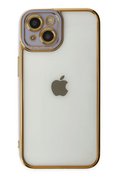 Newface iPhone 14 Plus Kılıf Liva Lens Silikon - Lila resmi