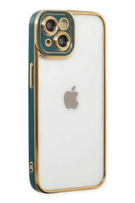 Newface iPhone 14 Plus Kılıf Liva Lens Silikon - Yeşil resmi