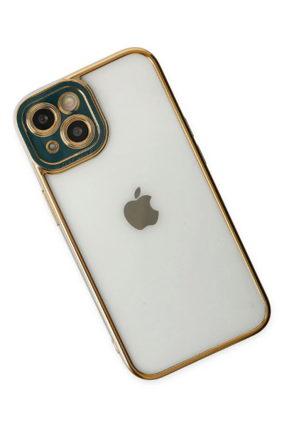 Newface iPhone 14 Plus Kılıf Liva Lens Silikon - Yeşil resmi
