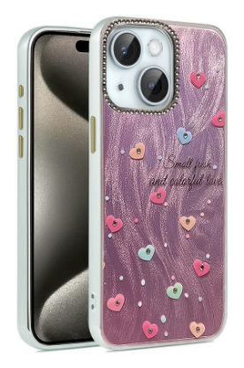 Newface iPhone 15 Plus Kılıf Blade Aynalı Desenli Kapak - Desen 8 resmi