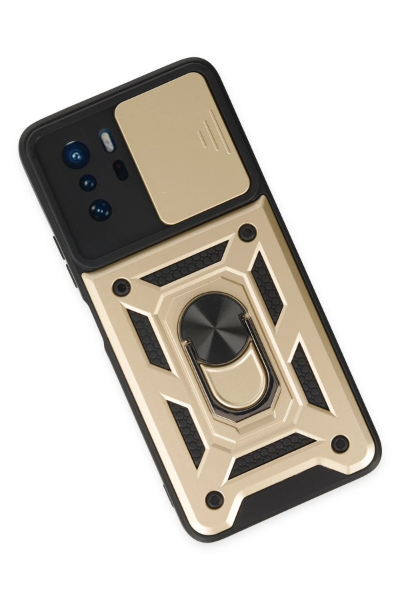 Newface Xiaomi Poco X3 GT Kılıf Pars Lens Yüzüklü Silikon - Gold resmi