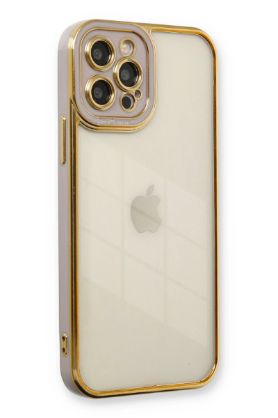 Newface iPhone 12 Pro Max Kılıf Liva Lens Silikon - Lila resmi