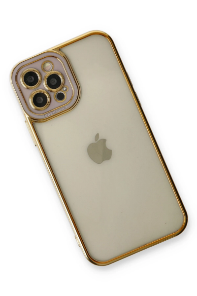 Newface iPhone 12 Pro Max Kılıf Liva Lens Silikon - Lila resmi