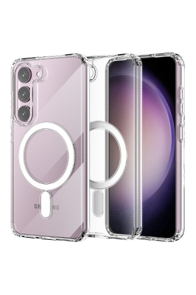 Newface Samsung Galaxy S23 Kılıf Magneticsafe Şeffaf Silikon - Şeffaf resmi