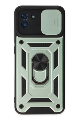 Newface Samsung Galaxy A03 Kılıf Pars Lens Yüzüklü Silikon - Yeşil resmi