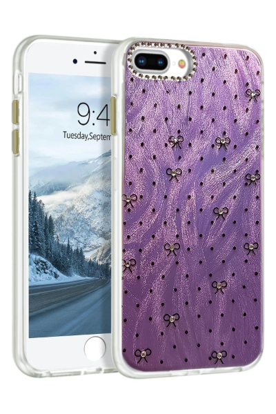 Newface iPhone 7 Plus Kılıf Blade Aynalı Desenli Kapak - Desen 2 resmi