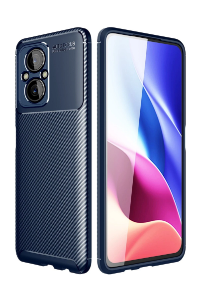 Newface Xiaomi Poco M5 Kılıf Auto Focus Karbon Kapak - Lacivert resmi