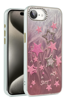 Newface iPhone 16E Kılıf Blade Aynalı Desenli Kapak - Desen 7 resmi