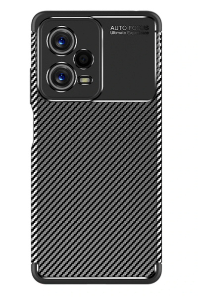 Newface Xiaomi Poco X5 5G Kılıf Auto Focus Karbon Kapak - Siyah resmi