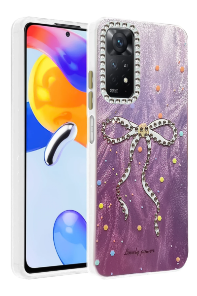 Newface Xiaomi Redmi Note 12 Pro 4G Kılıf Blade Aynalı Desenli Kapak - Desen 1 resmi