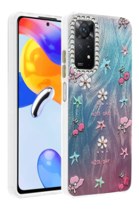 Newface Xiaomi Redmi Note 12 Pro 4G Kılıf Blade Aynalı Desenli Kapak - Desen 4 resmi