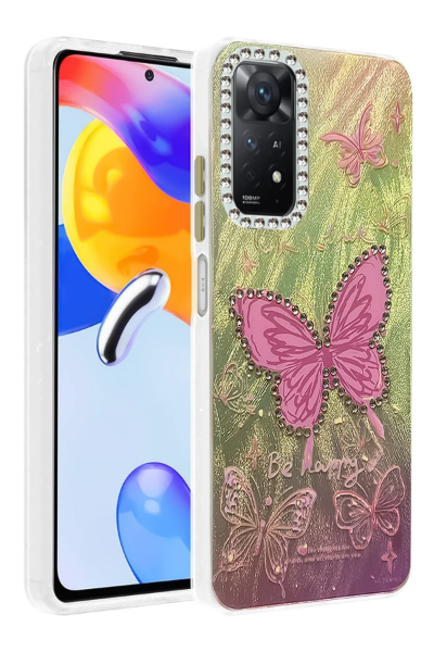 Newface Xiaomi Redmi Note 12 Pro 4G Kılıf Blade Aynalı Desenli Kapak - Desen 5 resmi