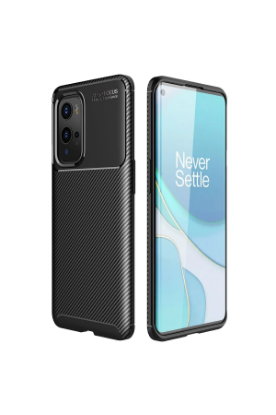 Newface One Plus 9 Pro Kılıf Auto Focus Karbon Kapak - Siyah resmi