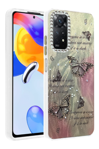Newface Xiaomi Redmi Note 12 Pro 4G Kılıf Blade Aynalı Desenli Kapak - Desen 6 resmi