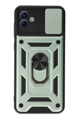 Newface Samsung Galaxy A04 Kılıf Pars Lens Yüzüklü Silikon - Yeşil resmi