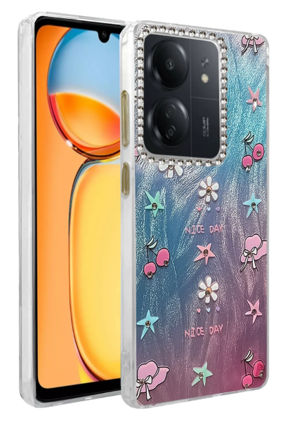 Newface Xiaomi Redmi 13C Kılıf Blade Aynalı Desenli Kapak - Desen 4 resmi