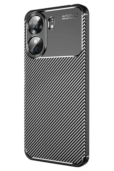 Newface Xiaomi Redmi 13C Kılıf Auto Focus Karbon Kapak - Siyah resmi