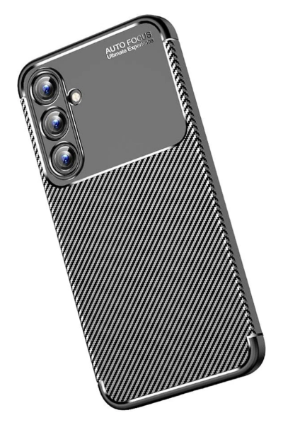 Newface Samsung Galaxy A15 4G Kılıf Auto Focus Karbon Kapak - Siyah resmi