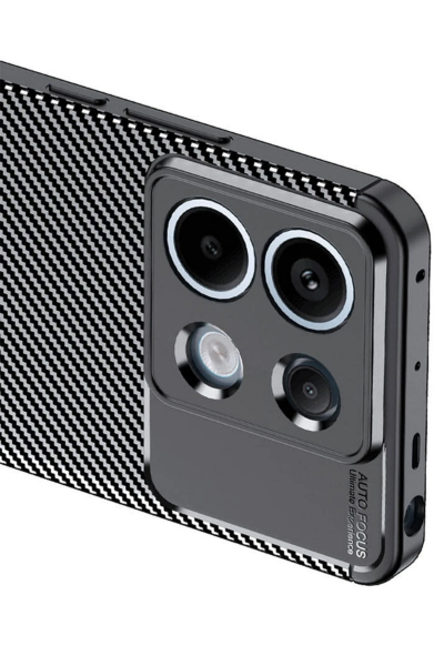 Newface Xiaomi Redmi Note 13 Pro 5G Kılıf Auto Focus Karbon Kapak - Siyah resmi