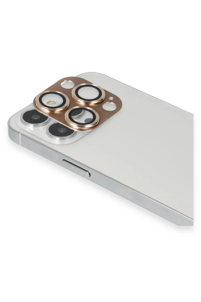 Newface iPhone 13 Pro Max Pers Alüminyum Kamera Lens - Gold resmi