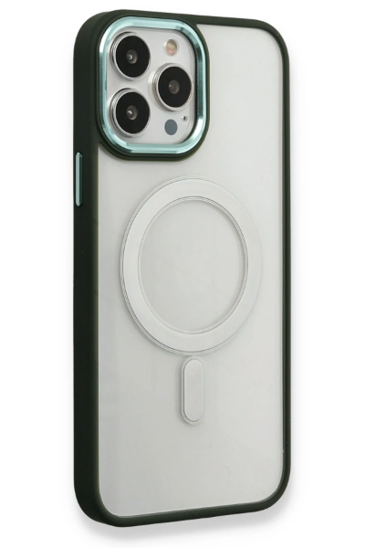 Newface iPhone 14 Pro Kılıf Room Magneticsafe Silikon - Köknar Yeşili resmi