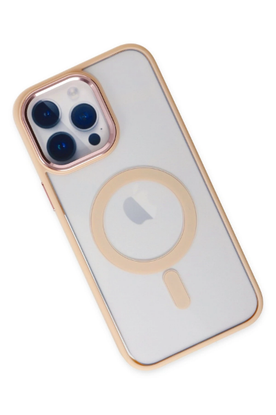 Newface iPhone 14 Pro Kılıf Room Magneticsafe Silikon - Pudra resmi