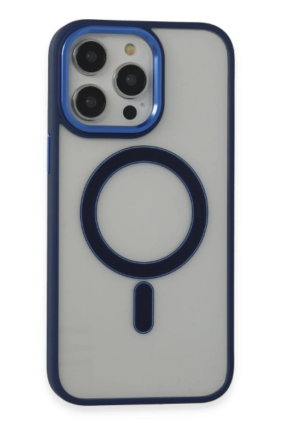 Newface iPhone 14 Pro Kılıf Room Magneticsafe Silikon - Lacivert resmi