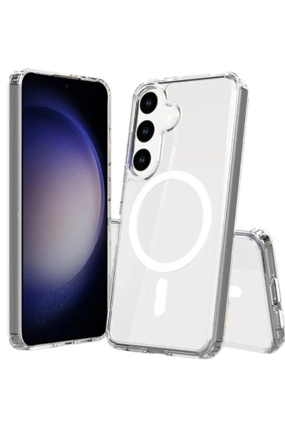 Newface Samsung Galaxy S24 Plus Kılıf Magneticsafe Şeffaf Silikon - Şeffaf resmi