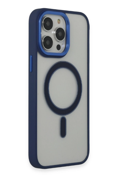 Newface iPhone 14 Pro Kılıf Room Magneticsafe Silikon - Lacivert resmi