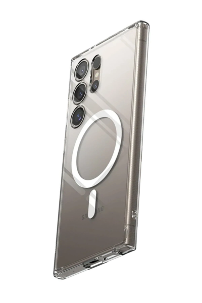 Newface Samsung Galaxy S24 Ultra Kılıf Magneticsafe Şeffaf Silikon - Şeffaf resmi