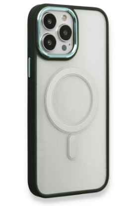 Newface iPhone 14 Pro Max Kılıf Room Magneticsafe Silikon - Köknar Yeşili resmi