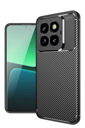 Newface Xiaomi Mi 14T Pro Kılıf Auto Focus Karbon Kapak - Siyah resmi